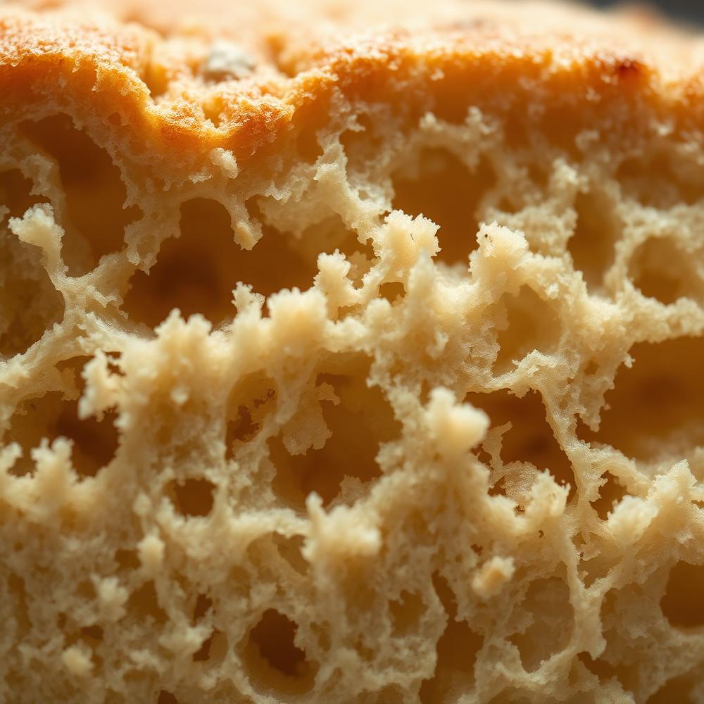 Texture de la mie de pain au levain